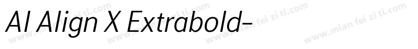 AI Align X Extrabold字体转换